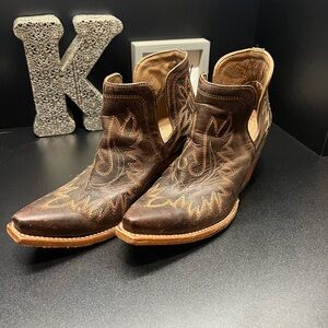Ariat Brown Leather Ankle Booties